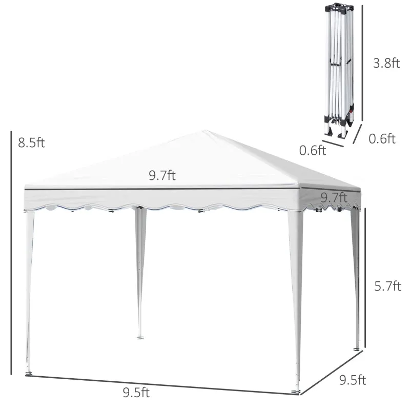 10' x 10' Pop Up Canopy Tent - White