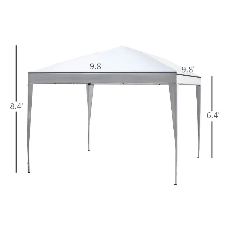 10x10 ft Easy Folding Outdoor Pop Up Party Tent -  Off White