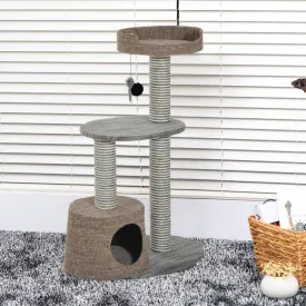 35" Cat Tree Scratching Post - Brown