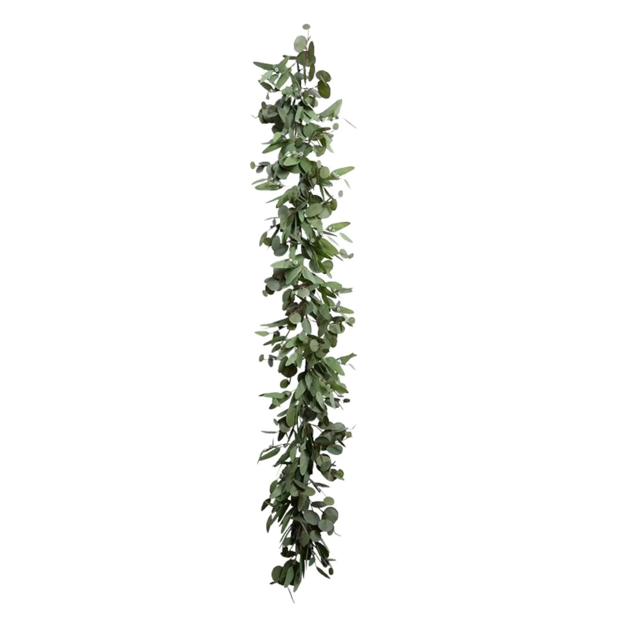 6' Faux Eucalyptus Leaf Christmas Garland