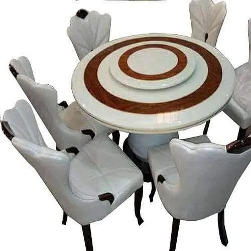 6 Seater Round Dining Table Set