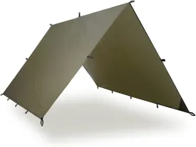 Aqua Quest Guide Tarp - 100% Waterproof Ultralight Ripstop Silnylon Backpacking Rain Fly - 10X7, 10X10, 13X10, 15X15, or 20X13 Ft Forester Green, Olive Drab or Stealth Gray