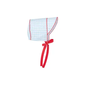 Barringer Bonnet - Buckhead Blue Gingham with Richmond Red