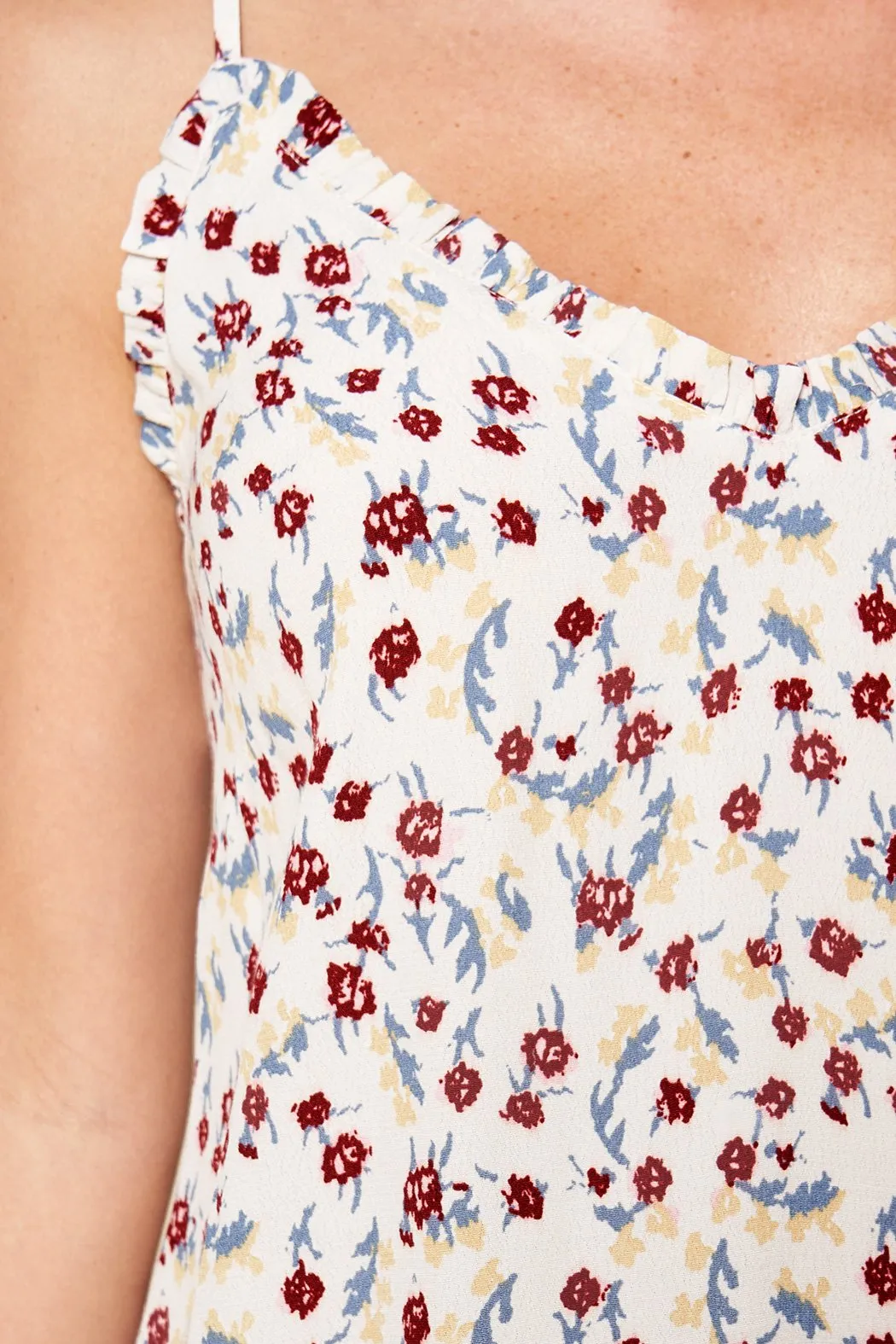 Brookside Floral Print Ruffle Cami