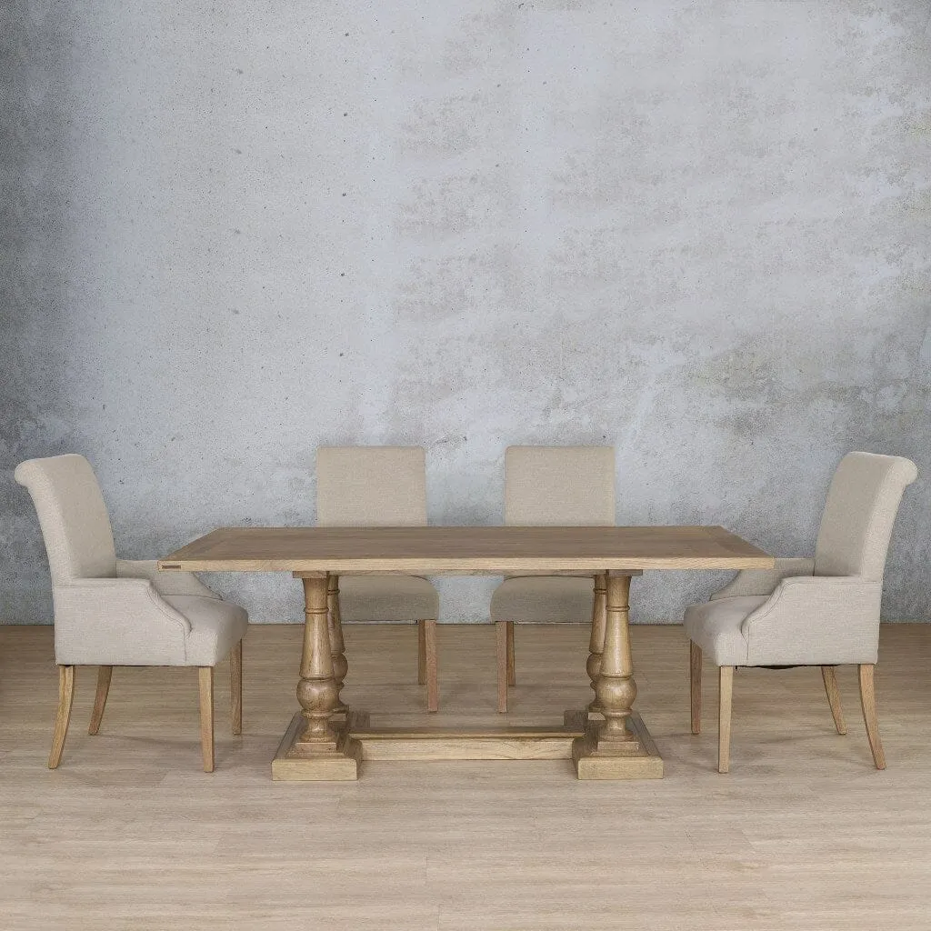 Charlotte Wood Top & Baron 6 Seater Dining Set