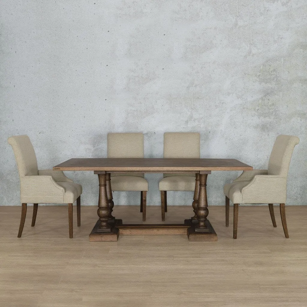 Charlotte Wood Top & Baron 6 Seater Dining Set