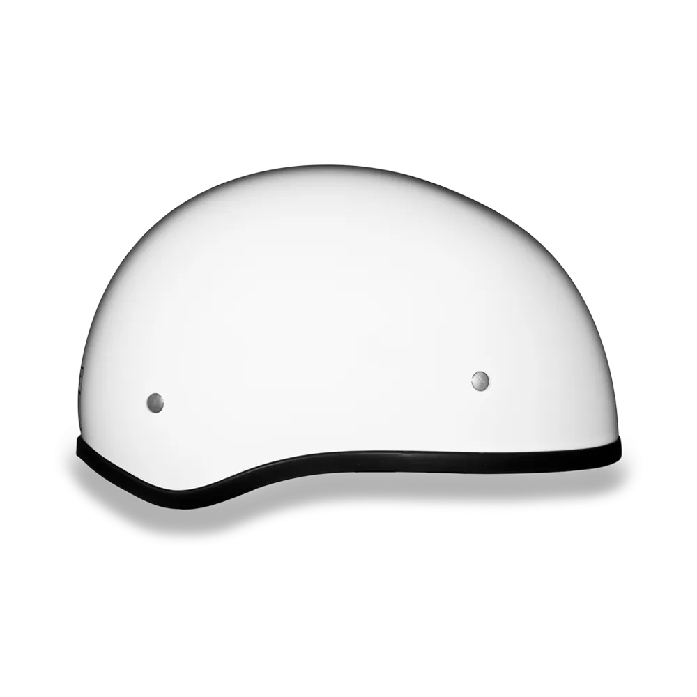 Daytona Skull Cap - Hi-Gloss White - No Visor