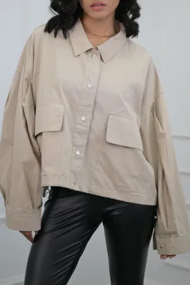 Effortless Canvas Oversized Shirt