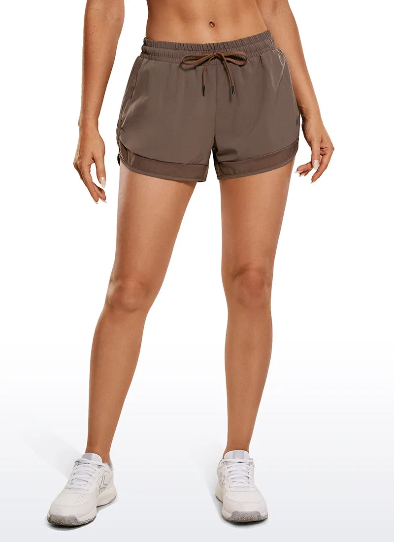 Feathery-Fit Mid-Rise Lined Shorts with Zip Pocket 3''