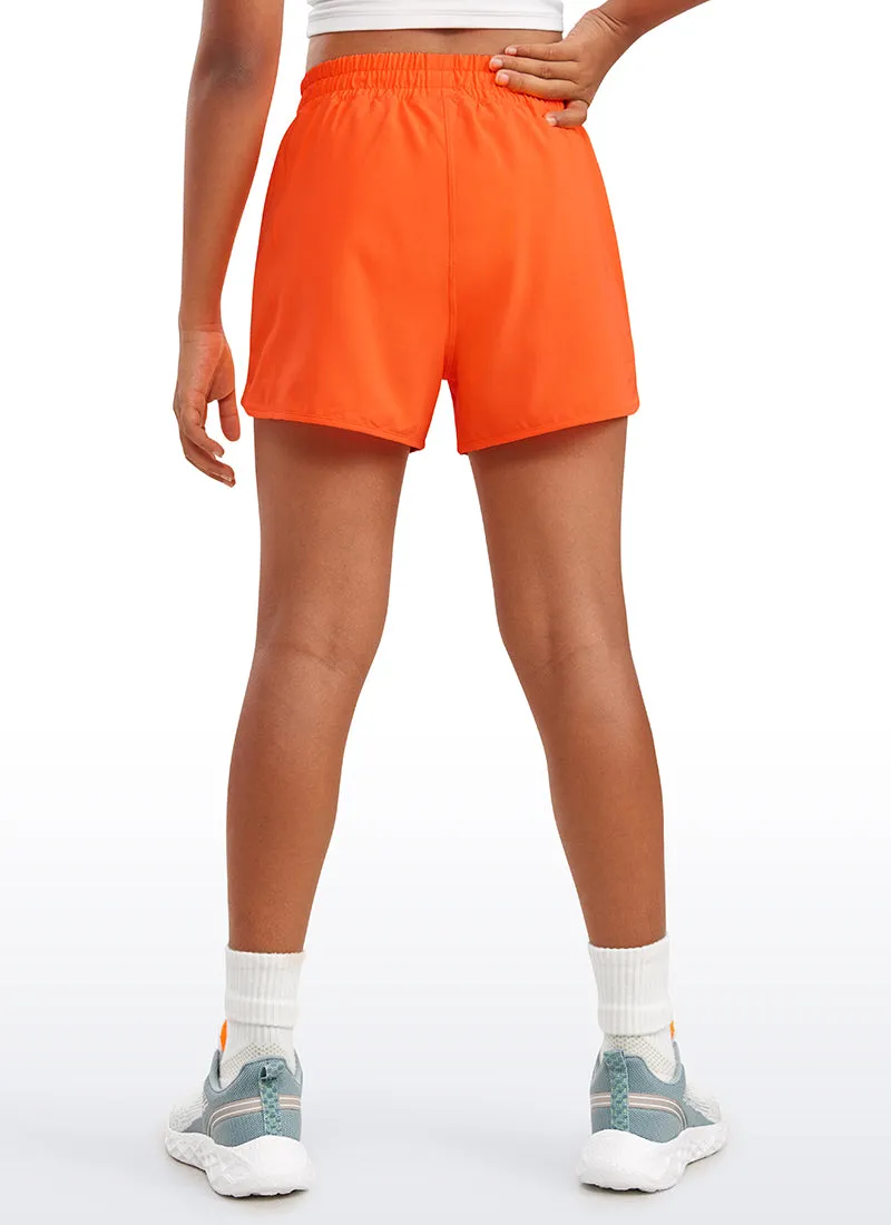 Feathery-Fit Soft Girls Mesh Liner Shorts with Zip Pockets