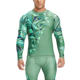 Geometric Beast UPF50  Long Sleeve Rashguard for Men - Cobra Style