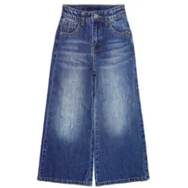 Girl Kid Wide Leg Slim Fit Fashion Denim Jeans Pants