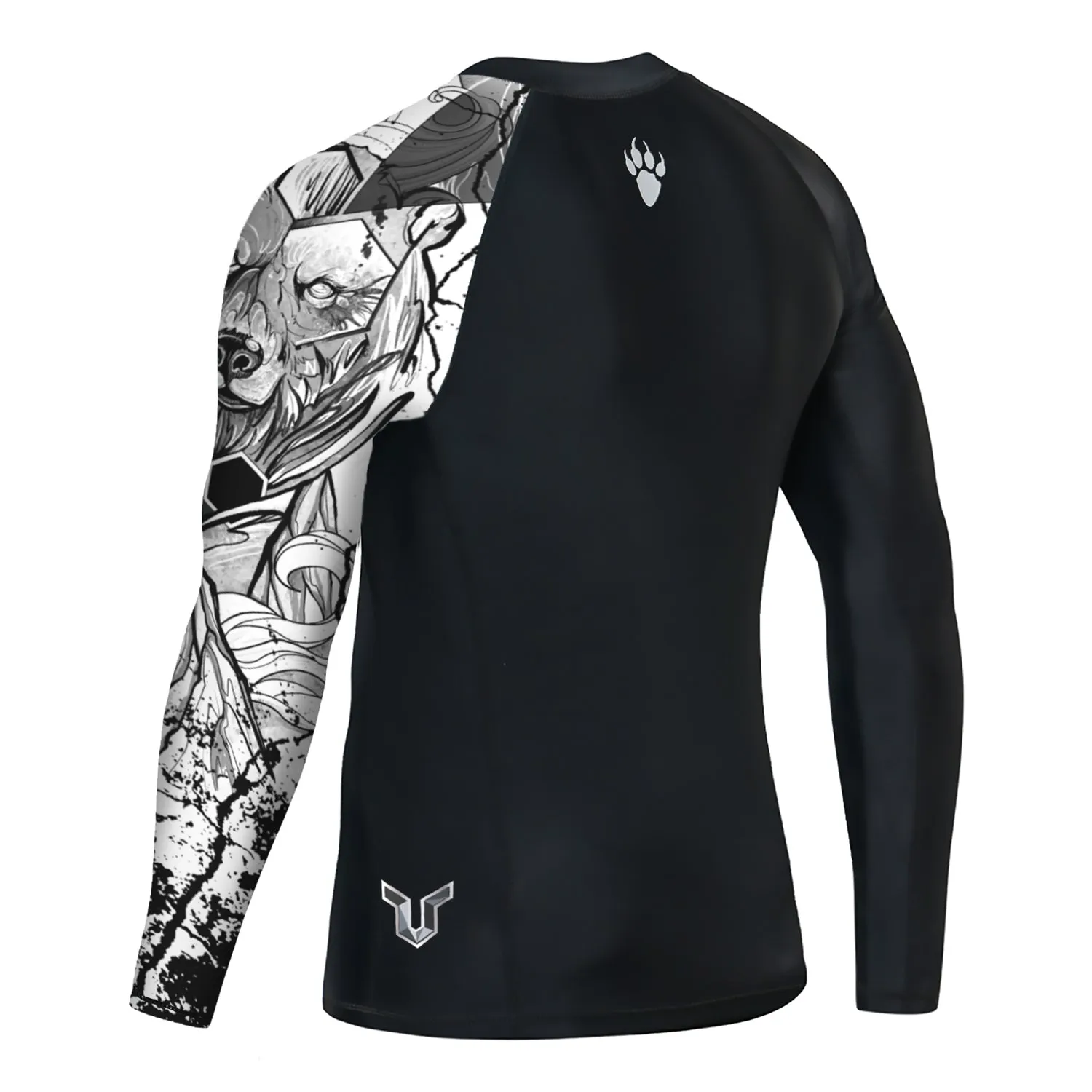 Graphic 2.0 UPF50  Long Sleeve Rash Guard for Men - Tattoo Bear