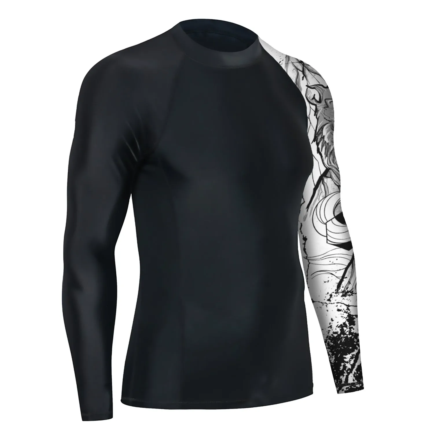 Graphic 2.0 UPF50  Long Sleeve Rash Guard for Men - Tattoo Bear