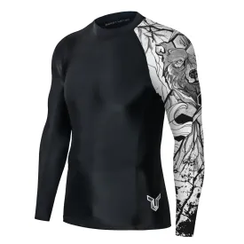 Graphic 2.0 UPF50  Long Sleeve Rash Guard for Men - Tattoo Bear