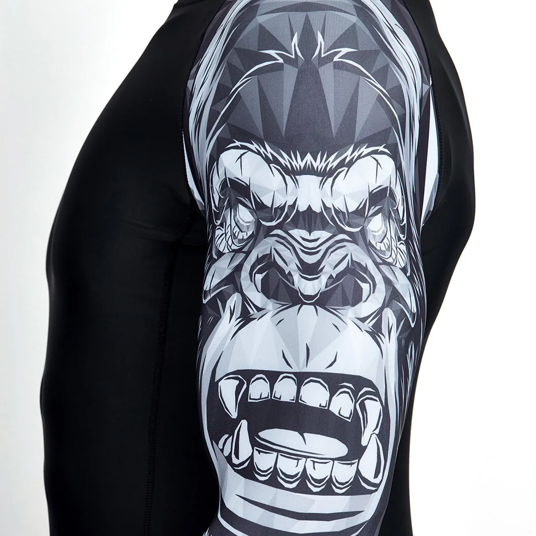 Graphic UPF50  Long Sleeve Rash Guard for Men - King Kong Style