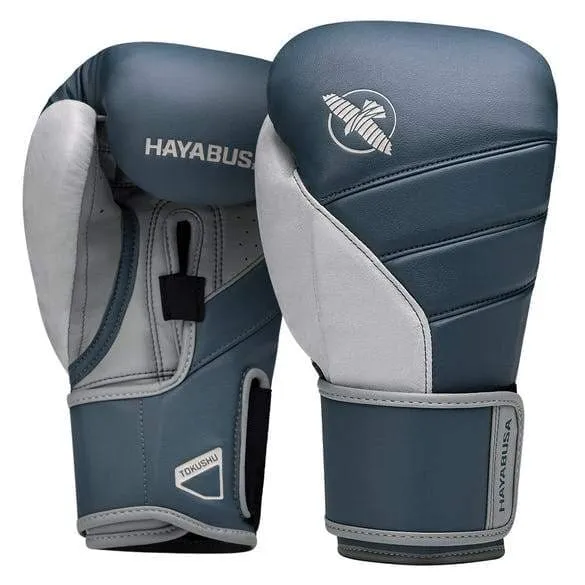 HAYABUSA T3 BOXING GLOVES - STEEL BLUE/GREY