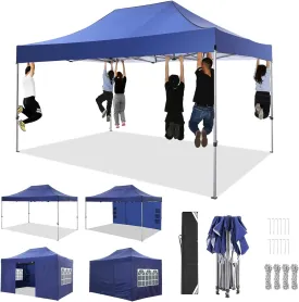 HOTEEL 10x15 Heavy Duty Pop up Canopy Tent with 4 Sidewalls,Outdoor Waterproof Canopy Tent Event Shelter for Parties,Commercial-Series