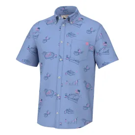 Huk Americookin Kona Short Sleeve Sport Shirt - Quiet Harbor