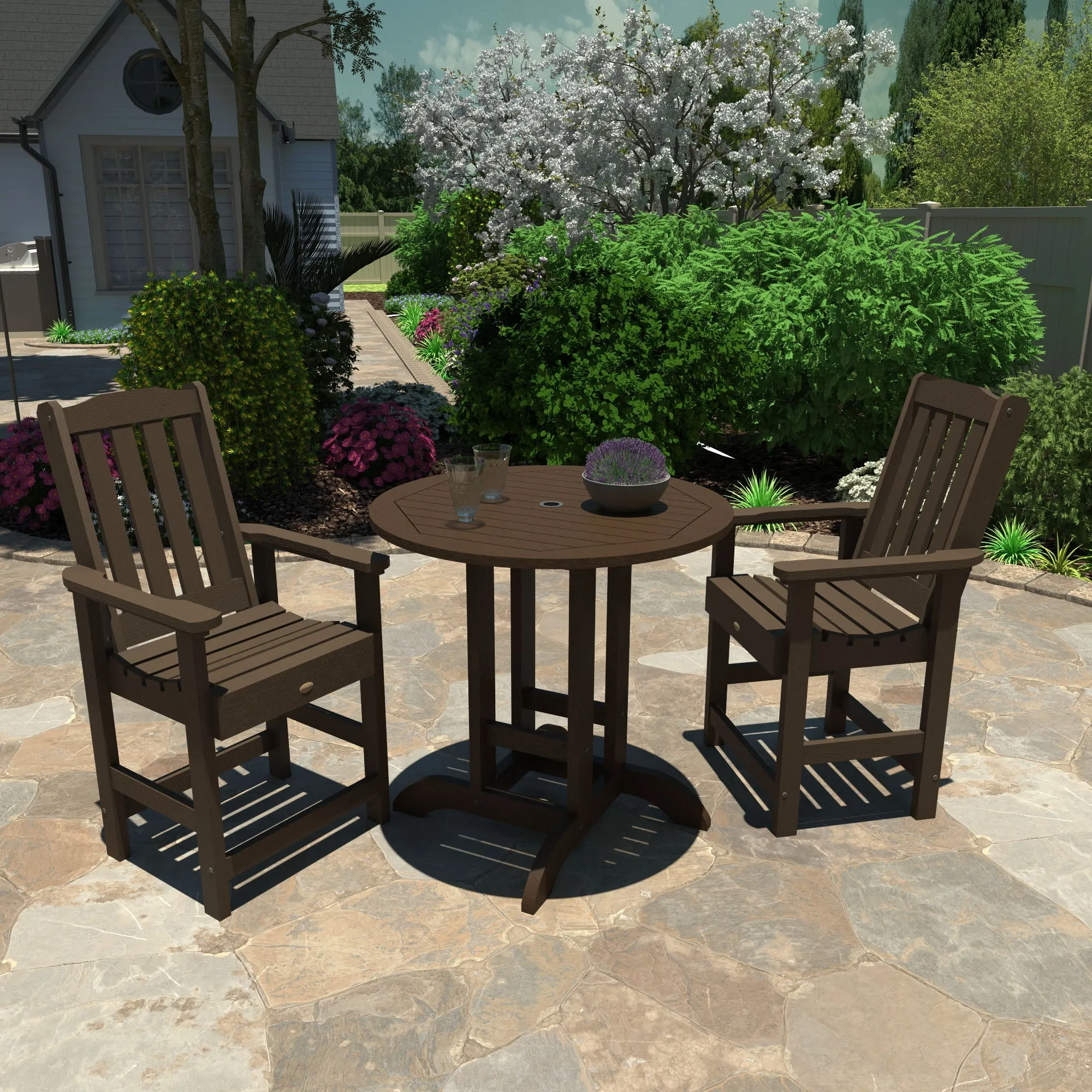 Lehigh 3pc 36in Round Dining Set - Counter Height