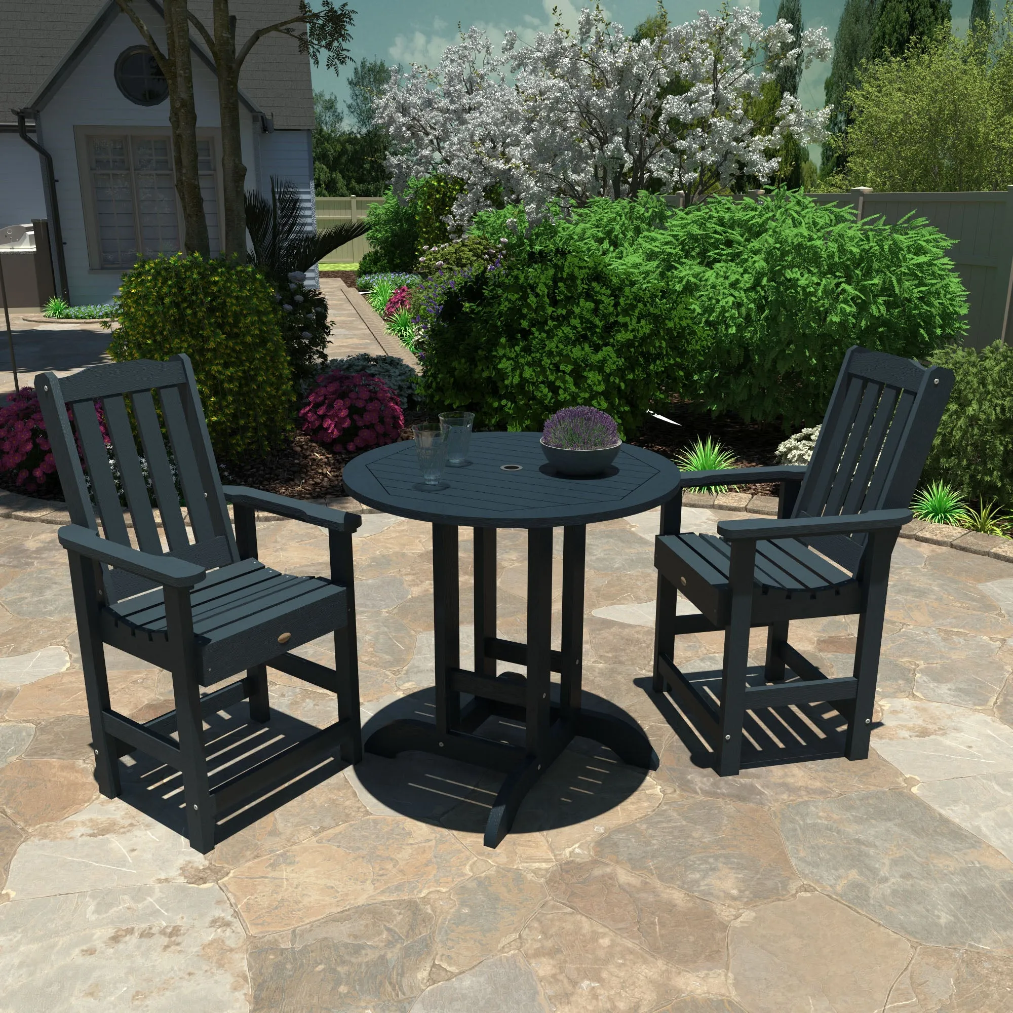 Lehigh 3pc 36in Round Dining Set - Counter Height