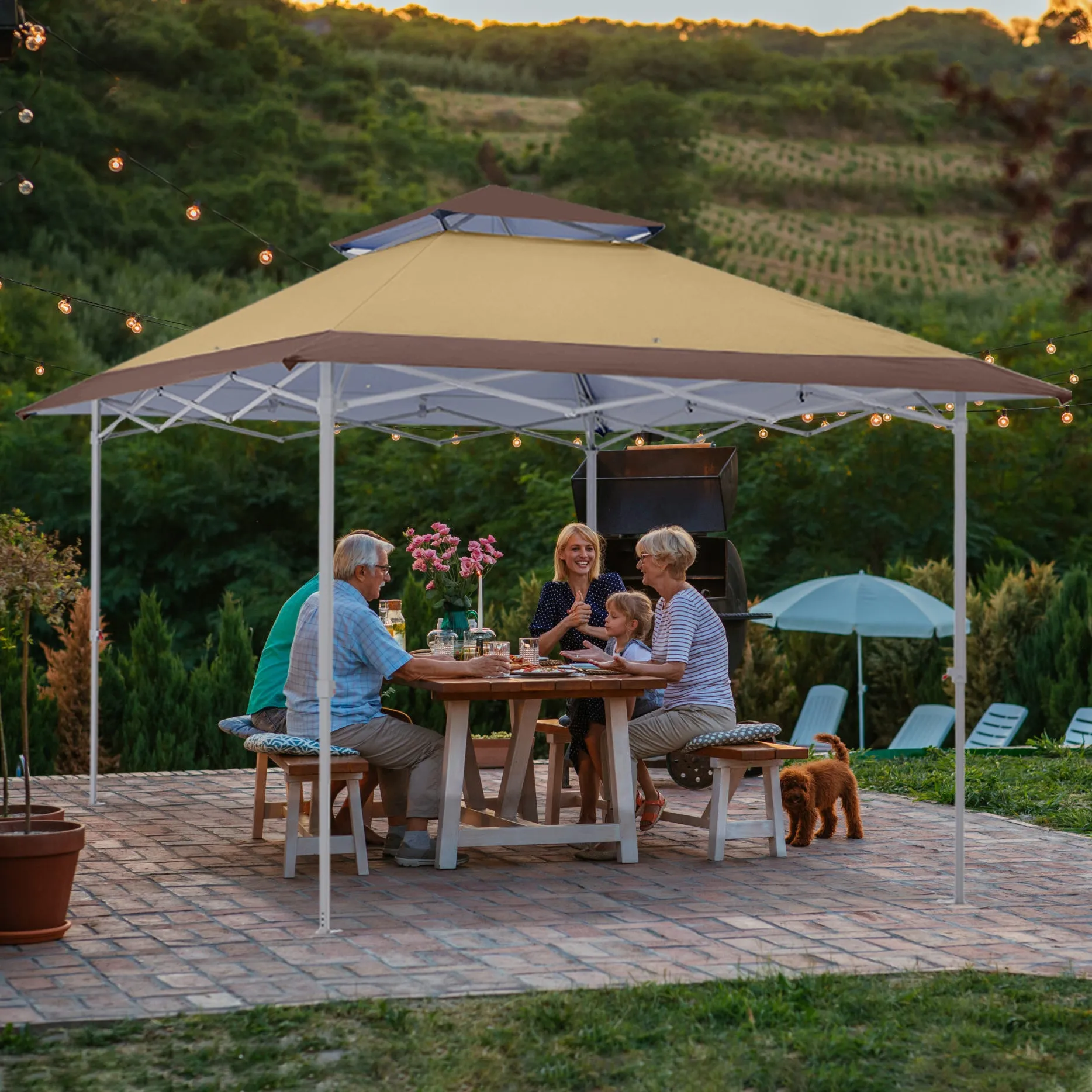 Leisure Sports 13x13 Easy Pop-Up Canopy Tent Instant Shelter with Vented Top