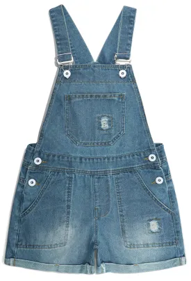 Little Big Boys Denim Ripped Summer Shortalls