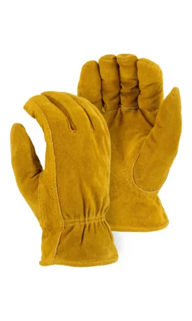 Majestic Gloves 1513 Pile Lined Winter Cowhide Split Leather Driving Gloves (Dozen)