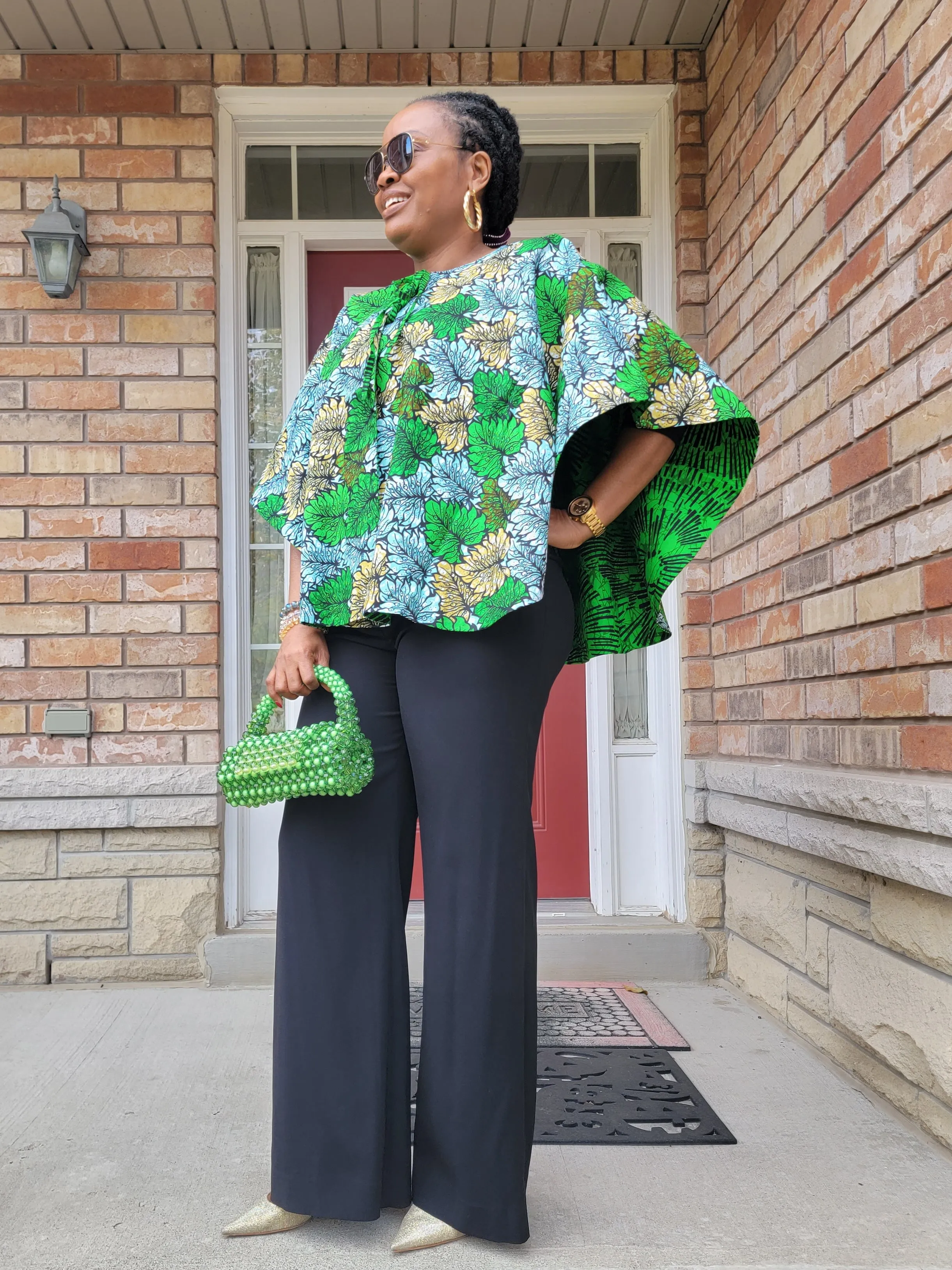 Moyin African Print Cape/Poncho