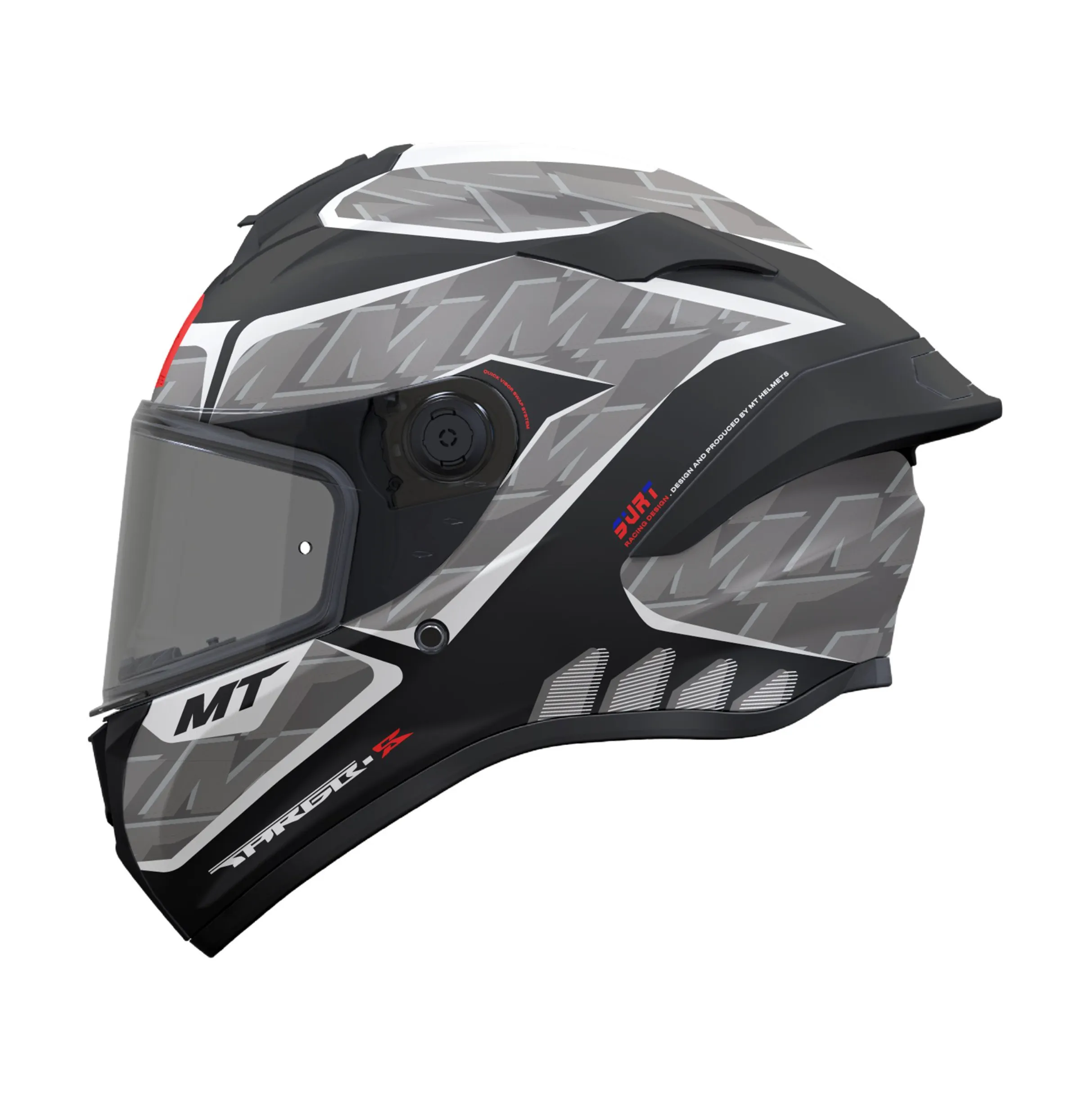 MT Targo S Surt B0 Matt Black Grey Full Face Motorcycle Helmet