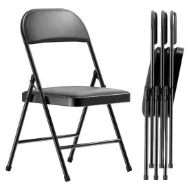 Padded Folding Chairs (4 Pack)