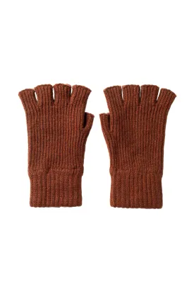 Ribbed Cashmere Fingerless Gloves