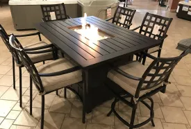 Stratford Fire Pit High Dining Set