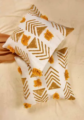 Sun and Shore Hand Block Print Cotton Cushion Cover