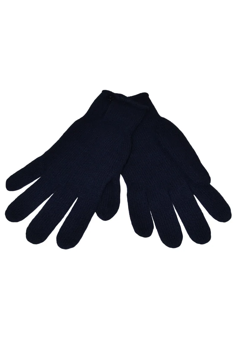 Womens Scottish Cashmere Button and Loop Gloves